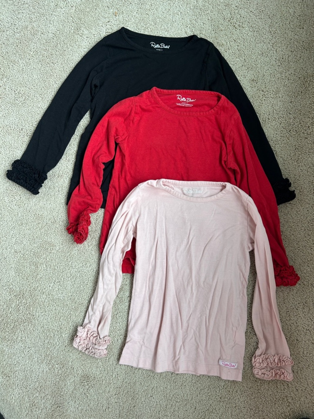 Bundle (3) Ruffle Butts Long-Sleeve Tees, 6
